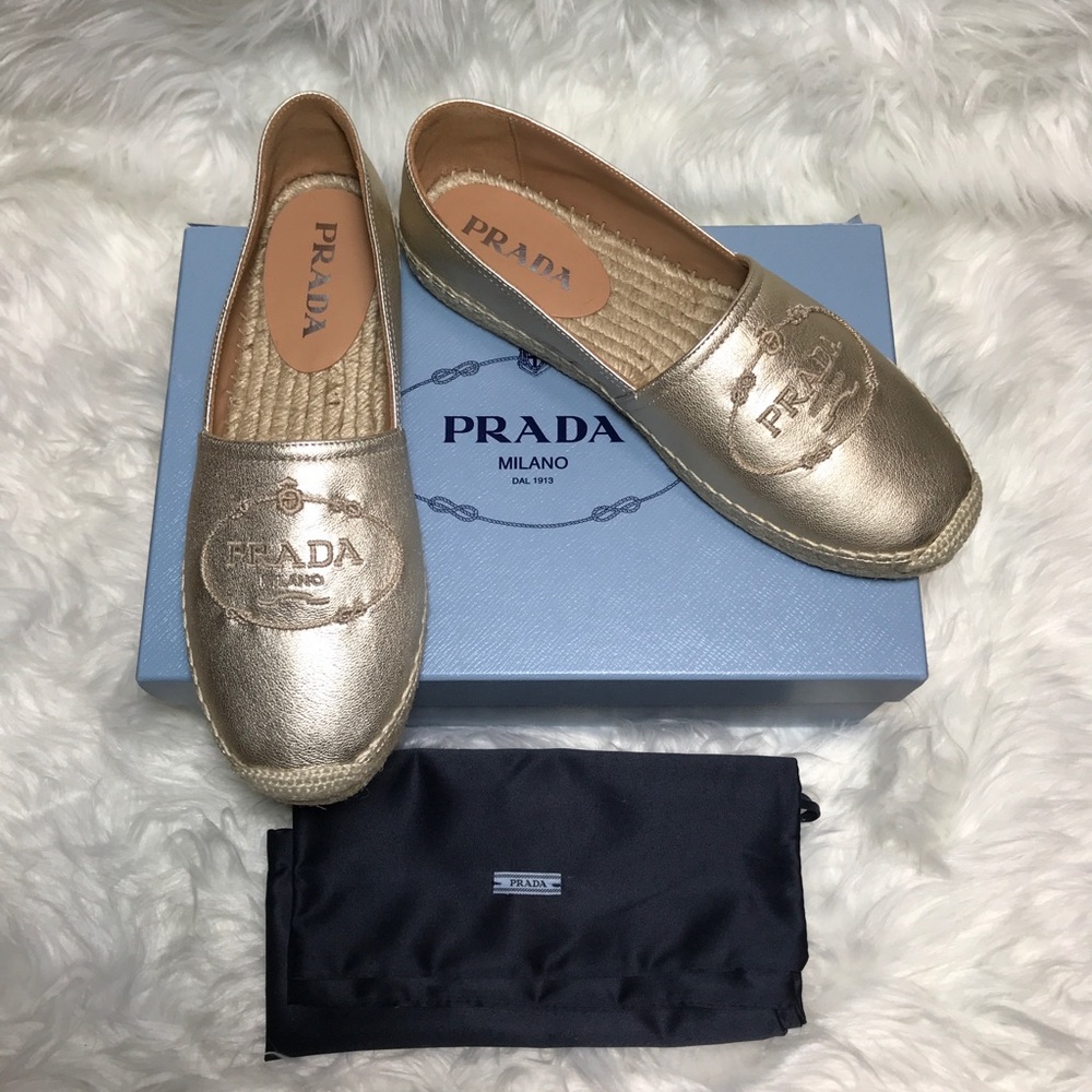 Prada Calzature Donna Logo Espadrille 38